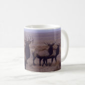 E19 Bull Elk Double Drop Tines Koffiemok (Voorkant rechts)