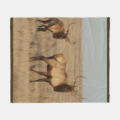 E1 Bull Elk Fleece Deken (Voorkant (Horizontaal))