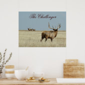 E20 Bull Elk Uitdager Poster (Keuken)