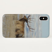 E22 Bull Elk en Snowy Hills Case-Mate iPhone Case (Achterkant (horizontaal))
