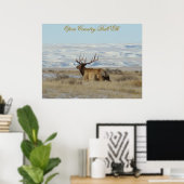 E22 Wapiti Sneeuwheuvels Poster (Thuiskantoor)