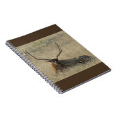 E25 Bull Elk Laying in Grass Notitieboek (Rechterzijde)