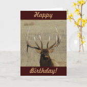 E29 Bull Elk hoofd Kaart (Gele Bloem)