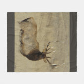 E30 Bull Elk Grote Stier Fleece Deken (Voorkant (Horizontaal))