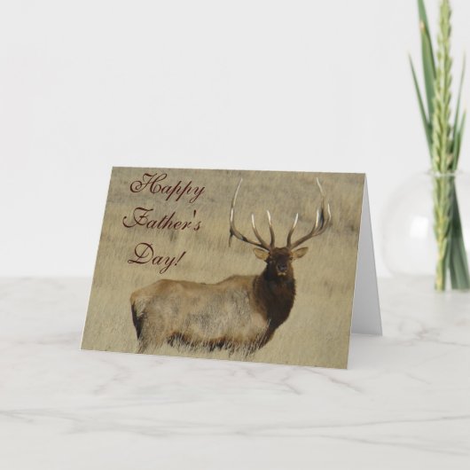 E30 Bull Elk Grote Stier Kaart (Voorkant)
