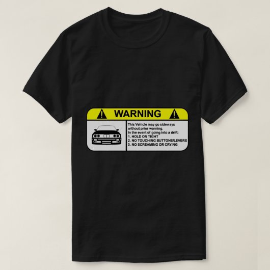 E30 Drijfwaarschuwing T-shirt (Design voorkant)