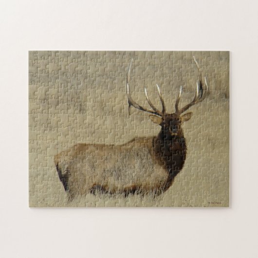 E30 Grote Bull Elk Stier Legpuzzel (Horizontaal)