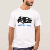 E30 M3 zwart + jouw tekst T-shirt (Voorkant)
