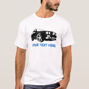 E30 M3 zwart + jouw tekst T-shirt