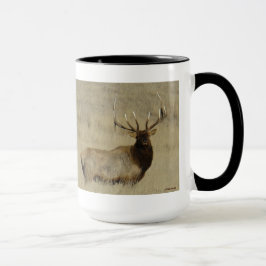 E30 mannetjeswapiti grote stier mok