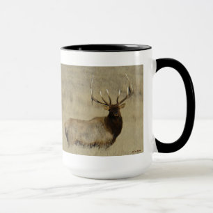 E30 mannetjeswapiti grote stier mok