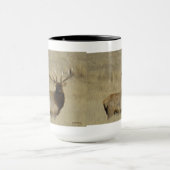 E30 mannetjeswapiti grote stier mok (Midden)