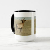 E35 Wapiti Gras in Gewei Mok (Voorkant links)