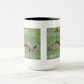 E3 Koe-eland en kalveren Mok (Midden)