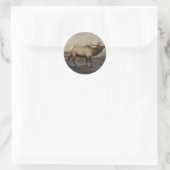 E40 Bugelende Wapitierhert Ronde Sticker (Tas)