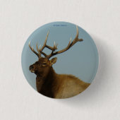 E42 Young Bull Elk Ronde Button 3,2 Cm (Voorkant)