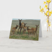 E44 Elandkoe en kalveren Kaart (Gele Bloem)