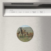 E44 Elandmoeder en Kalveren Magneet (Insitu (Vaatwasser))