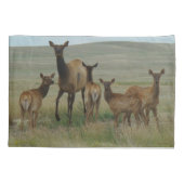 E44 Koe-eland en kalveren Kussensloop (Achterkant)