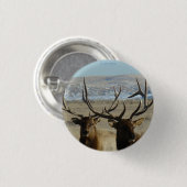 E45 elk Elk schotel Ronde Button 3,2 Cm (Voorkant /achterkant)