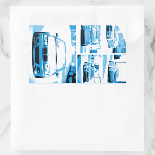 E46 Strips Rechthoekige Sticker (Tas)