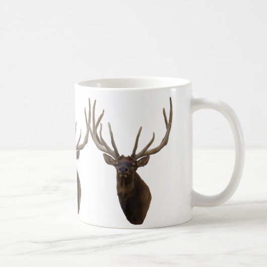 E48 Bull Elk Kop in Fluwelen (Rechts)