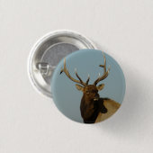 E49 Bull Elk Ronde Button 3,2 Cm (Voorkant /achterkant)
