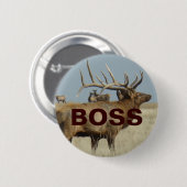 E4 Bull Elk Ronde Button 5,7 Cm (Voorkant /achterkant)