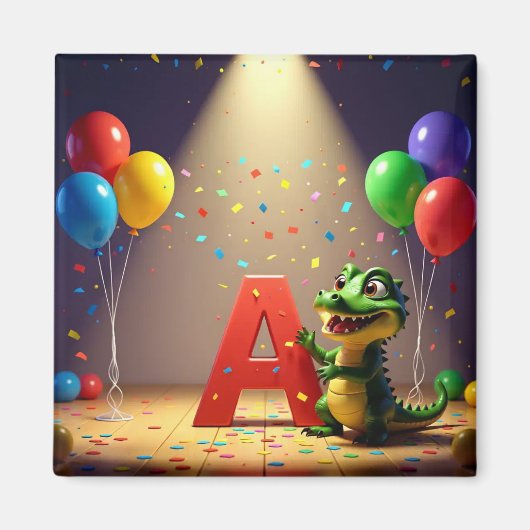E4MA Kids Collection: Alligator Andy - Celebration Magneet (Voorkant)