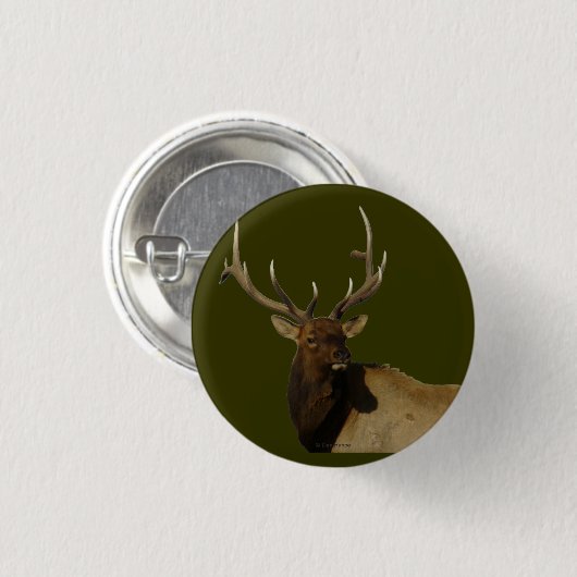 E50 Bull Elk Ronde Button 3,2 Cm (Voorkant /achterkant)