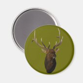 E51 Bull Elk hoofd Magneet (Voorkant / Achterkant)