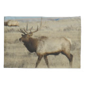 E55 Bull Elk Big Bull door de Hills Kussensloop (Achterkant)