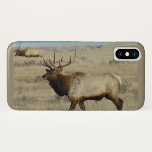 E55 Grote Bull Elk Stier iPhone X Hoesje