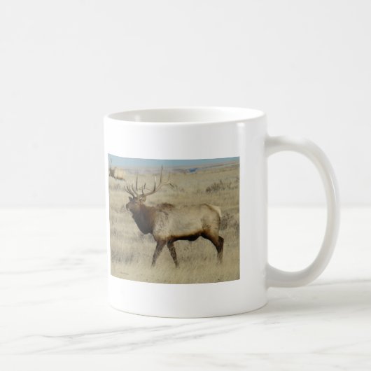 E55 Grote Bull Elk Stier Koffiemok (Rechts)