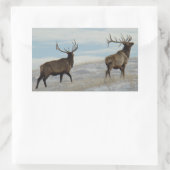 E57 Bull Elk Lucky 13 Bull Rechthoekige Sticker (Tas)