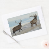 E57 Bull Elk Lucky 13 Bull Rechthoekige Sticker (Envelop)