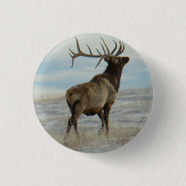 E58 Eland Wapitihert Lucky 13 Eland Wapitihert Ronde Button 3,2 Cm