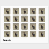 E59 Wapiti enorme stier Vierkante Sticker (Vel)