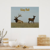 E5 Bull Elk en Yearling Poster (Keuken)