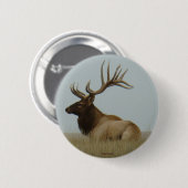 E5 Bull Elk Grote Stier Ronde Button 5,7 Cm (Voorkant /achterkant)