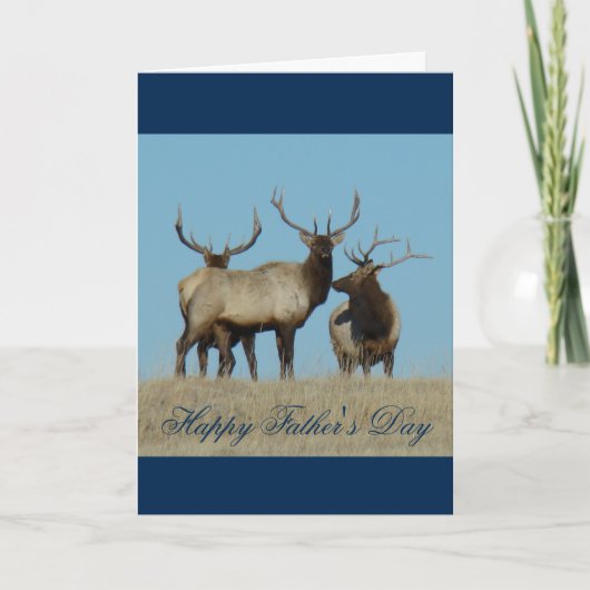 E60 Bull Elk aan de hemel afgetekend Kaart (Voorkant)