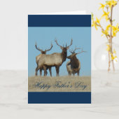 E60 Bull Elk aan de hemel afgetekend Kaart (Gele Bloem)