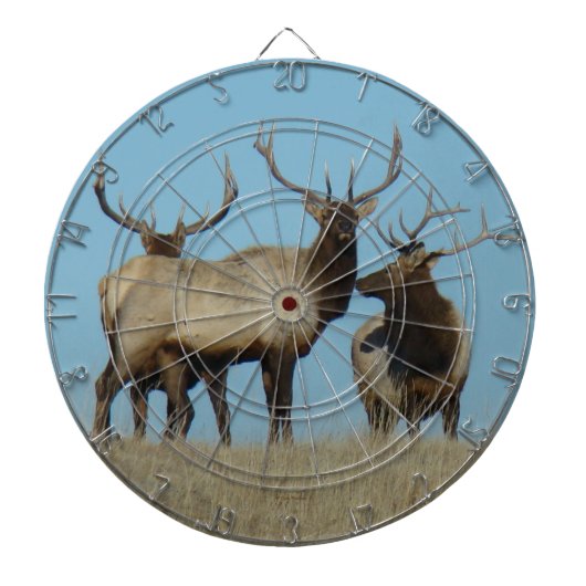 E60 Bull Elk sky Lined Dartbord (Voorkant)
