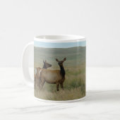 E61 Koe-eland en kalf Koffiemok (Voorkant links)