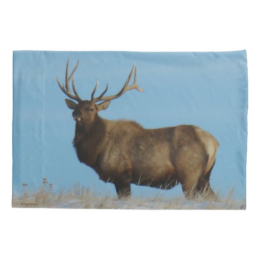 E62 Bull Elk Sky Lined Kussensloop (Achterkant)