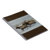 E64 Bull Elk op sneeuw Notitieboek (Rechterzijde)