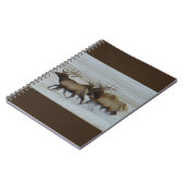 E64 Bull Elk op sneeuw Notitieboek (Linkerzijde)