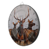 E66 Elk bull en koeien Dartbord (Voorkant Rechts)