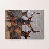 E66 Elk bull en Koeien Legpuzzel (Horizontaal)
