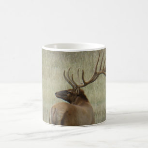 E6 Bull Elk in Fluwelen Ouderdom Koffiemok